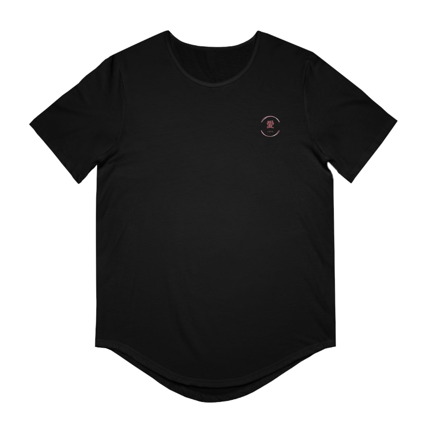 Love Kanji Men's Jersey Curved Hem Tee Shirt