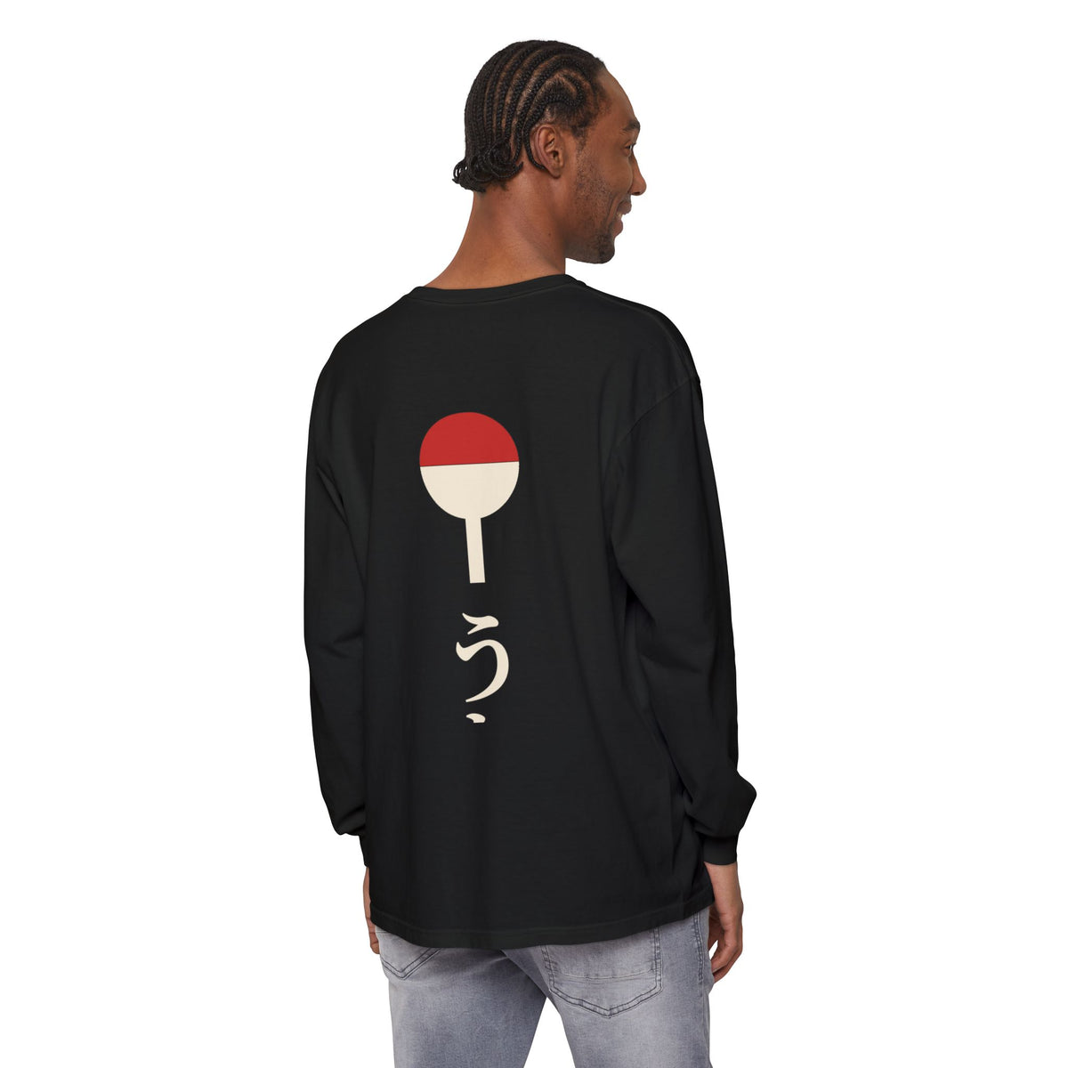 Clan Fan Crest Kanji Long Sleeve Tee | Inspired by the Uchiha clan of Naruto