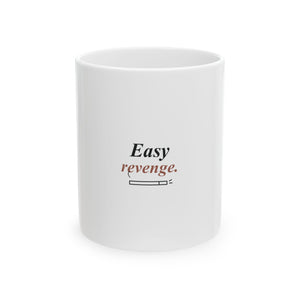 Easy Revenge Letter Ceramic Mug | Inspired by Aki Hayakawa and Himeno from Chainsaw Man