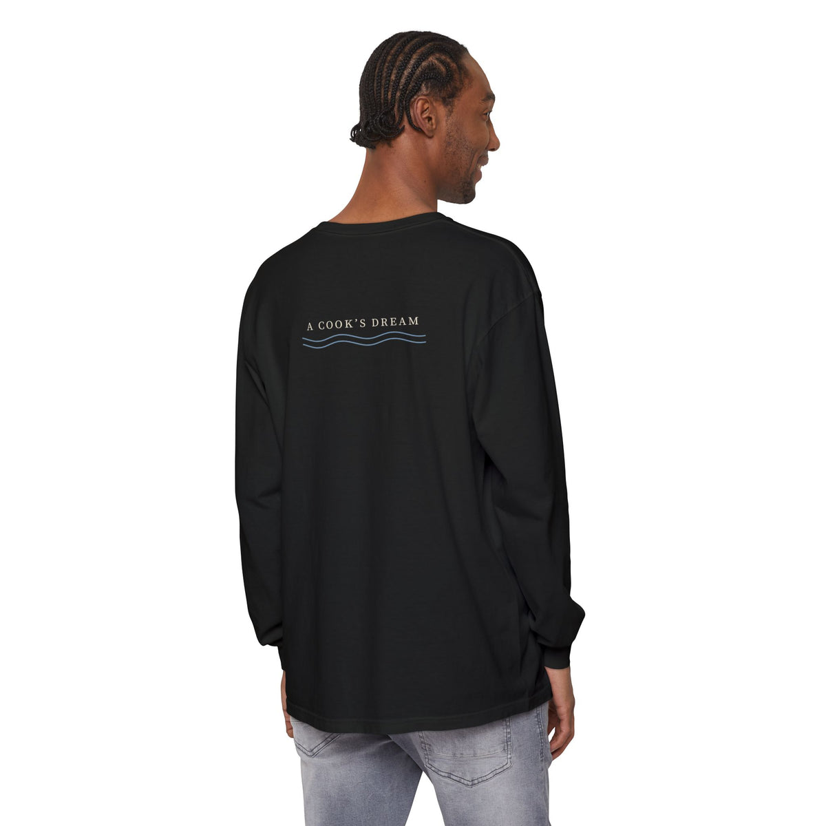 All Blue Service Kanji Anime Long Sleeve Tee | Pirate Japanese Streetwear