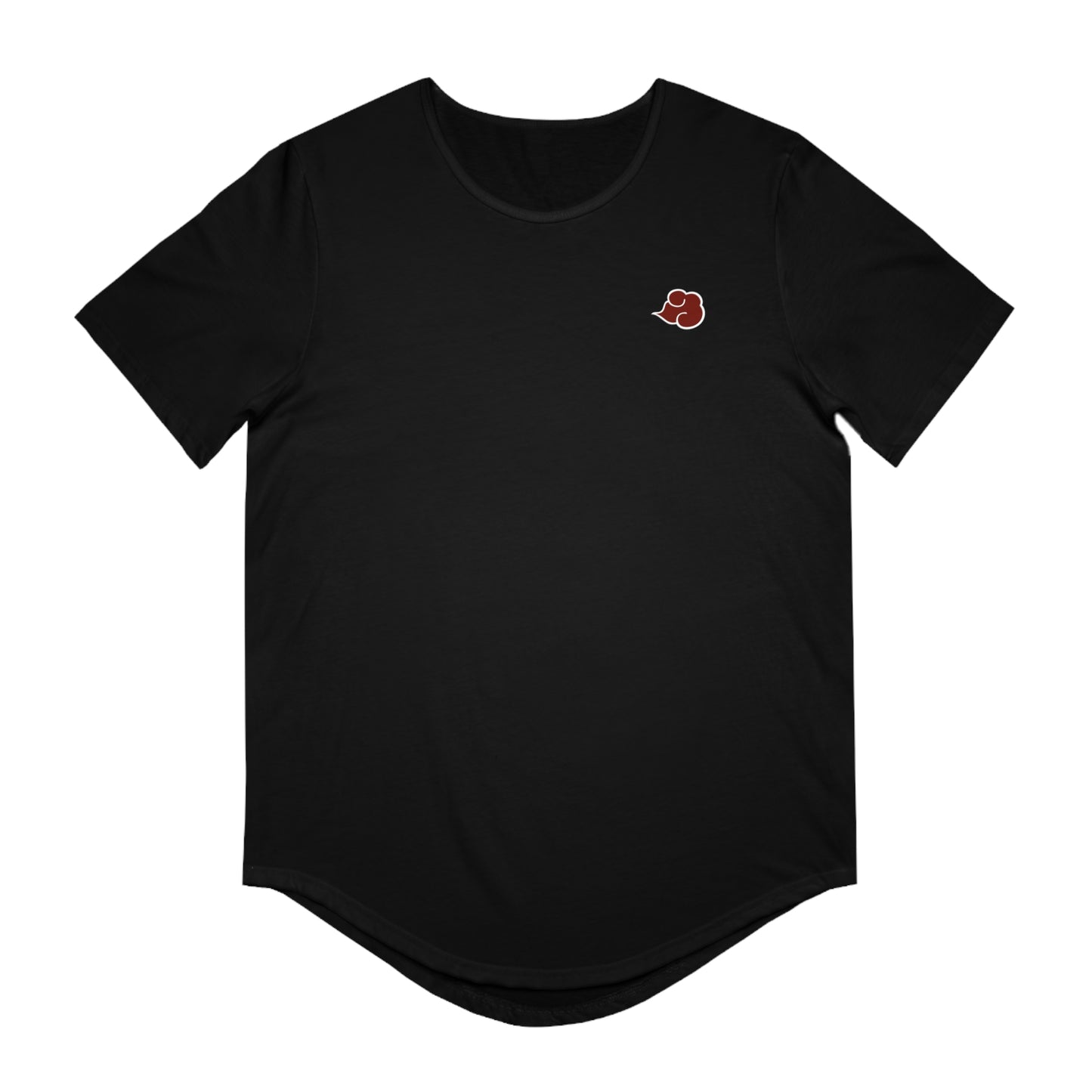 Basic Akatsuki Inspired Men's Jersey Curved Hem Tee Shirt