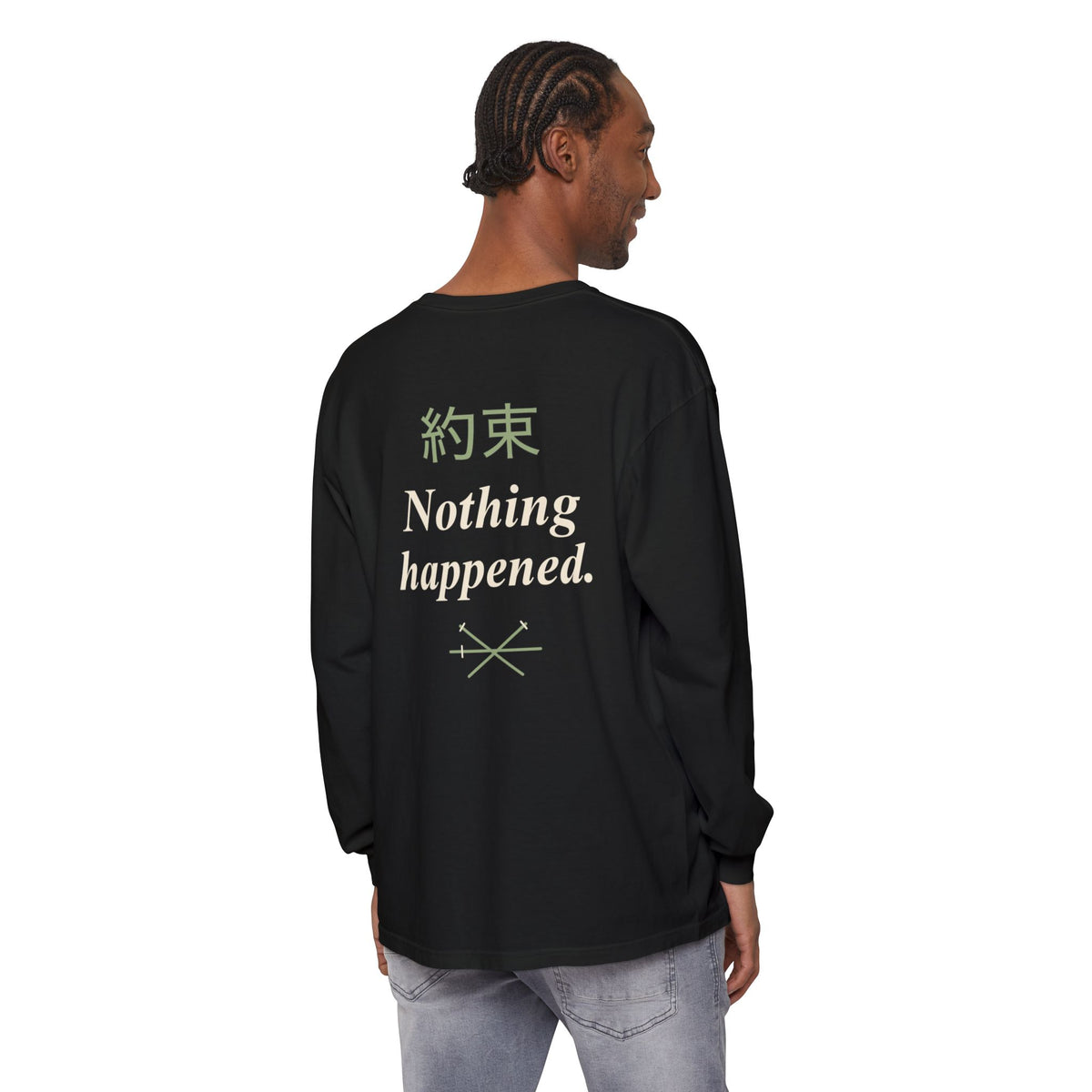 Kept Promise Kanji Anime Long Sleeve Tee | Pirate Japanese Streetwear