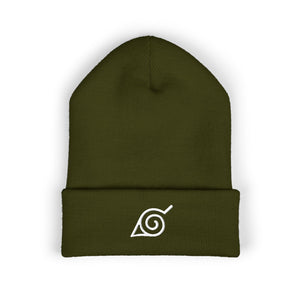 Konoha Quiet Crest Embroidered Beanie | Inspired by the Hidden Leaf Village from Naruto