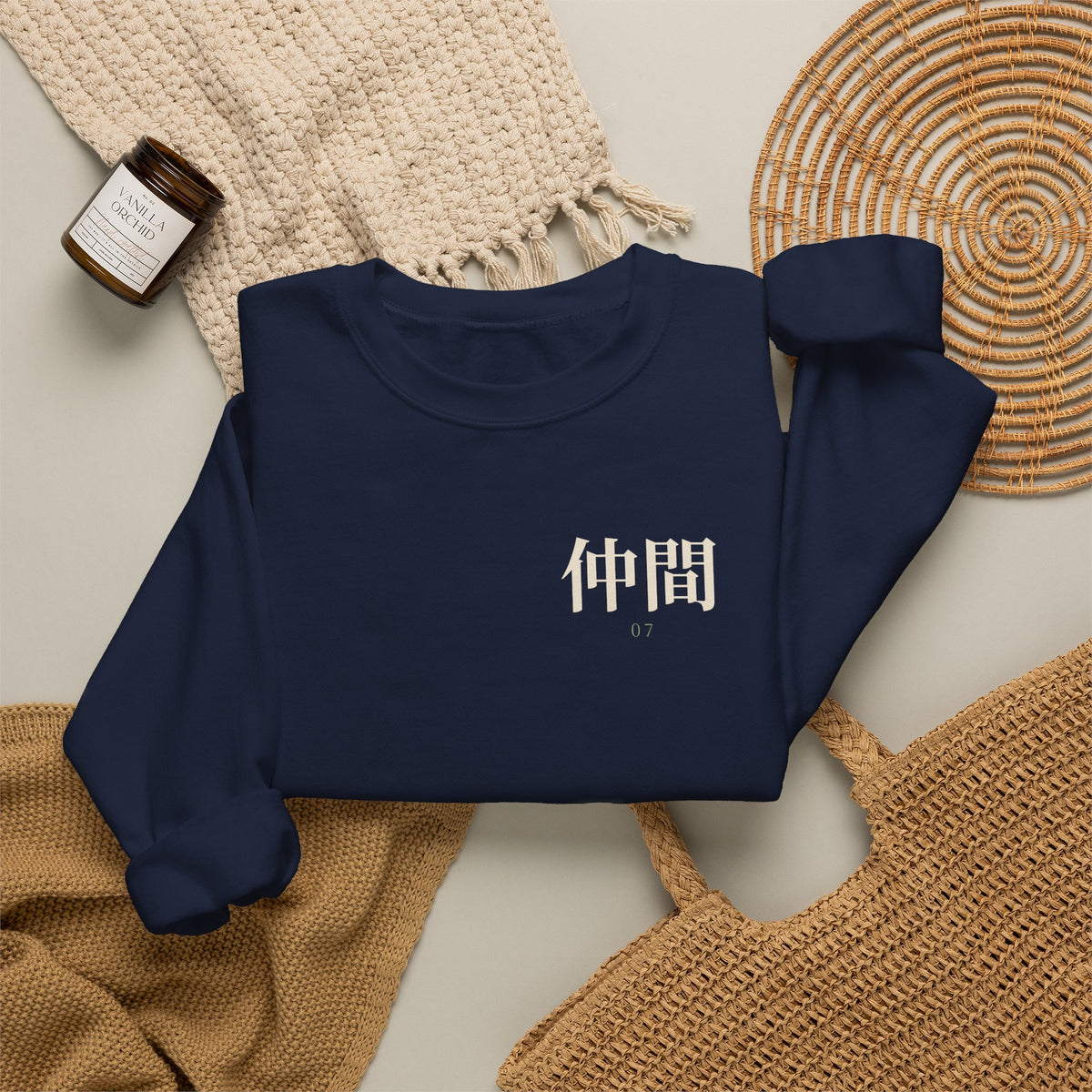 Seventh Lesson Kanji Anime Crewneck Sweatshirt | Ninja Japanese Streetwear