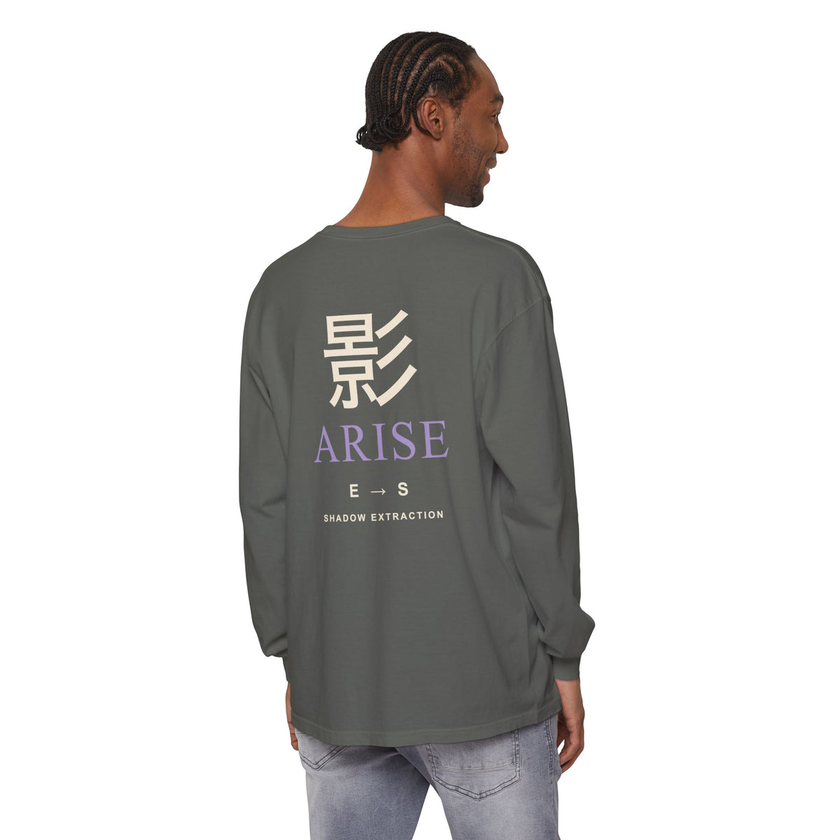 Shadow Rank Kanji Anime Long Sleeve Tee | Shadow Rank Gym Japanese Streetwear