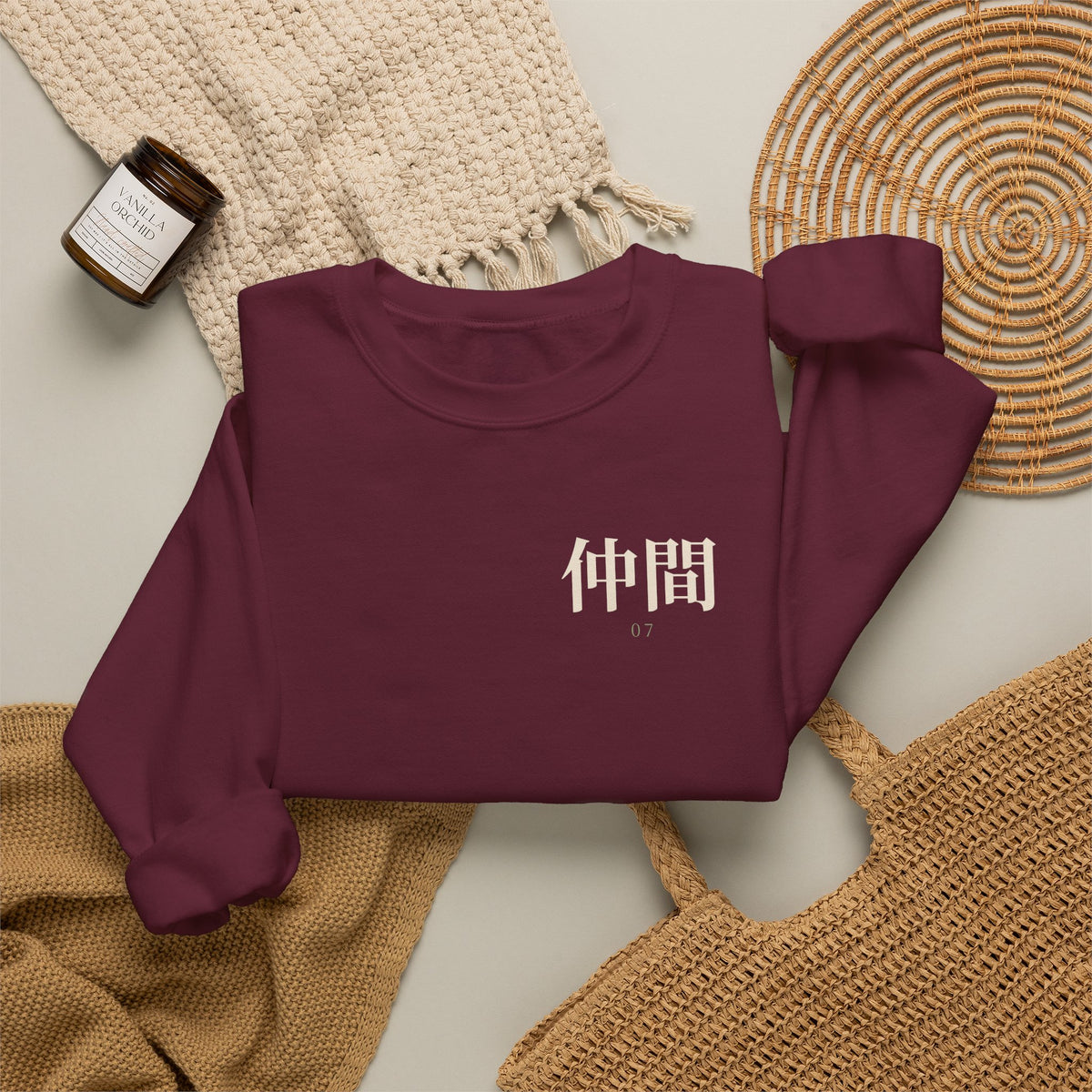 Seventh Lesson Kanji Anime Crewneck Sweatshirt | Ninja Japanese Streetwear