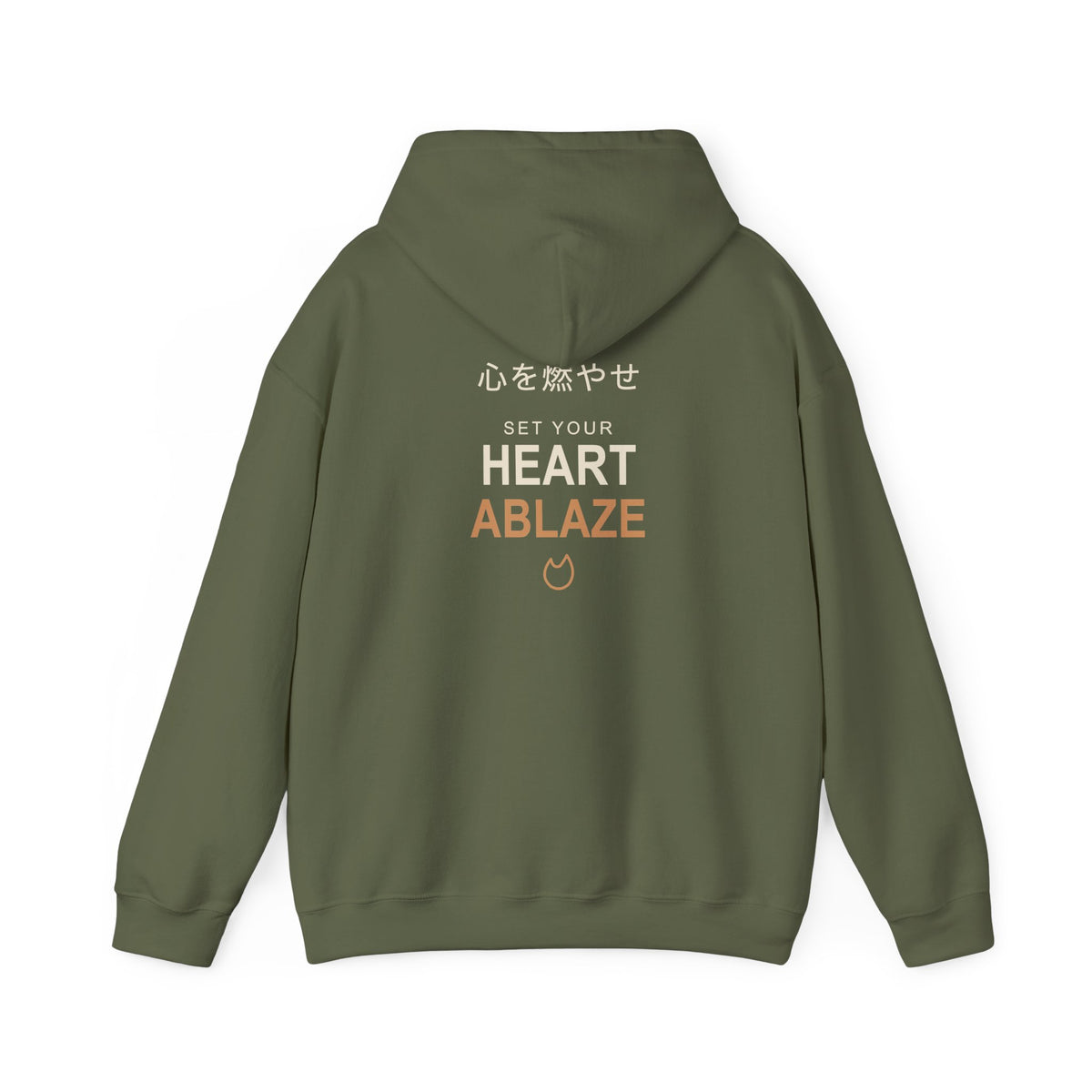 Burning Resolve Kanji Anime Hoodie | Demon Hunter Japanese Streetwear