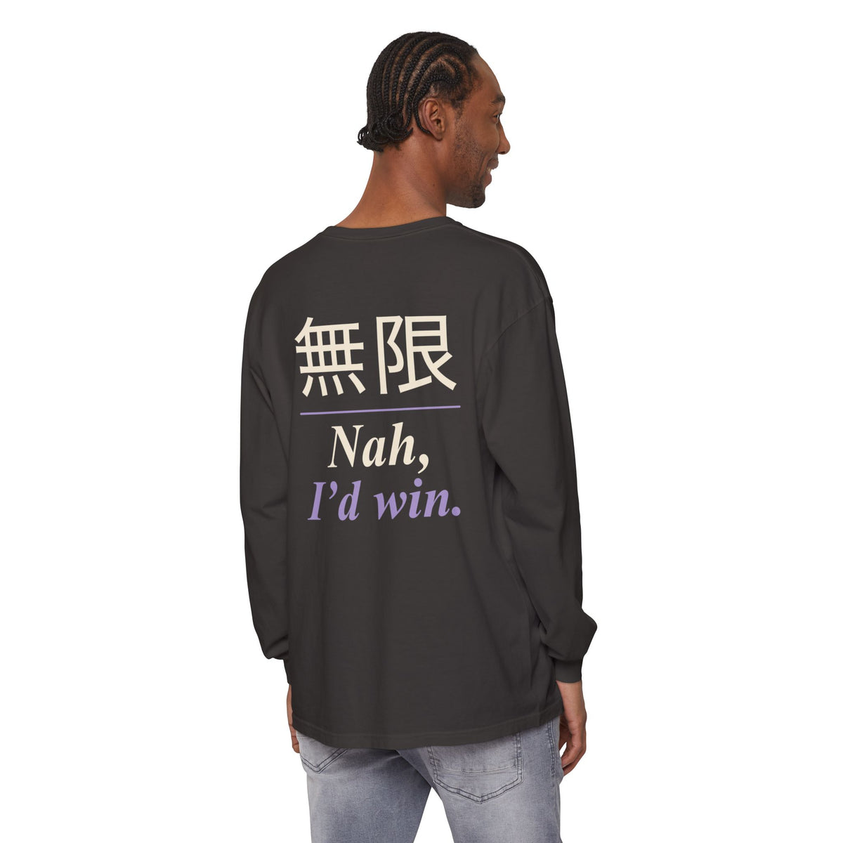 Infinite Confidence Kanji Long Sleeve Tee | Inspired by Satoru Gojo from Jujutsu Kaisen