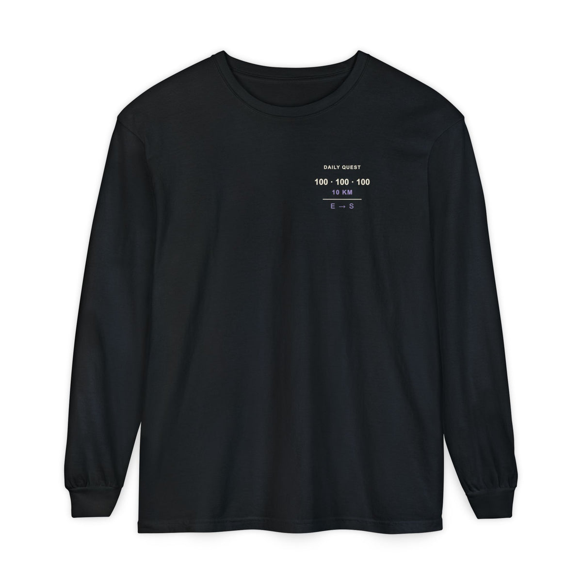 Daily Requirement Minimalist Anime Long Sleeve Tee | Shadow Rank Gym Japanese Streetwear