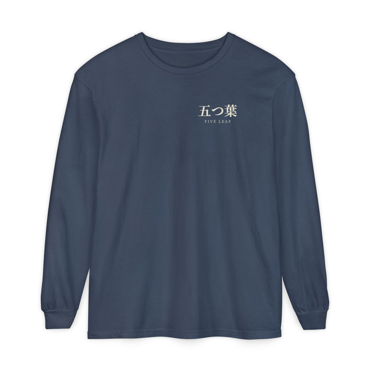 Five Leaf Kanji Long Sleeve Tee | Inspired by Asta from Black Clover