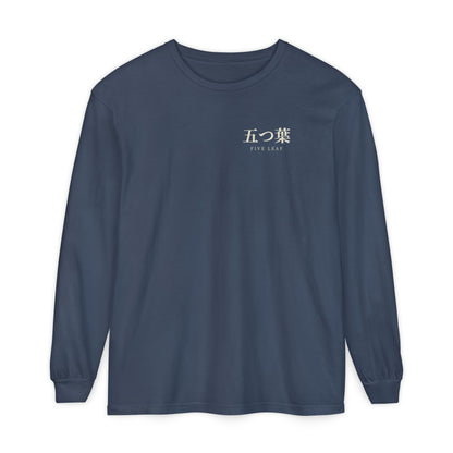 Five Leaf Kanji Long Sleeve Tee | Inspired by Asta from Black Clover