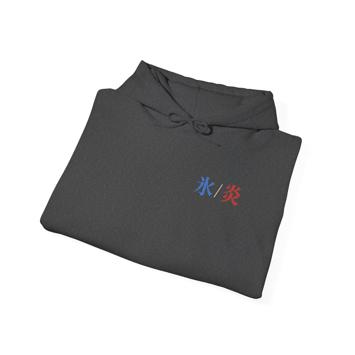 Dual Temperature Kanji Anime Hoodie | Ice and Fire Japanese Streetwear
