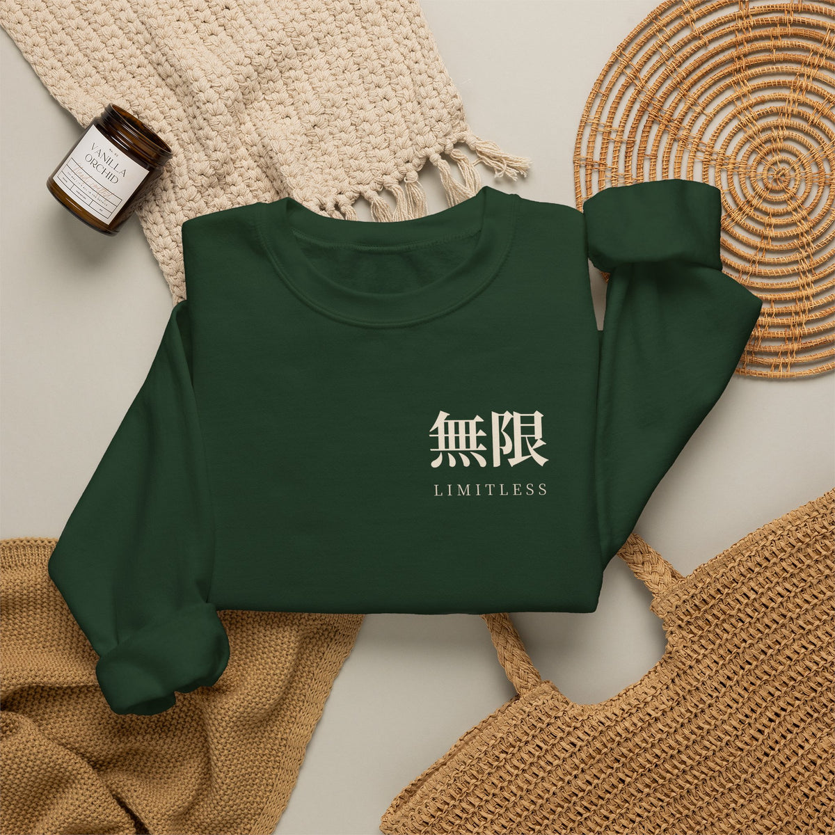 Limitless Kanji Crewneck Sweatshirt | Inspired by Satoru Gojo from Jujutsu Kaisen