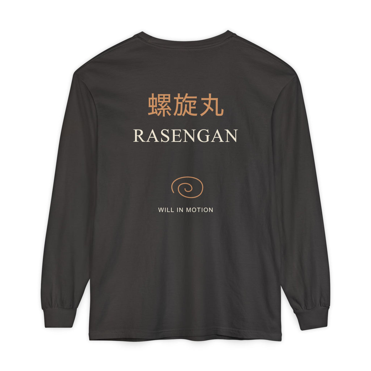 Spiral Will Kanji Anime Long Sleeve Tee | Ninja Japanese Streetwear