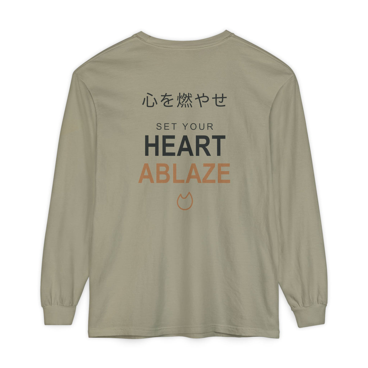 Burning Resolve Kanji Long Sleeve Tee | Inspired by Kyojuro Rengoku from Demon Slayer