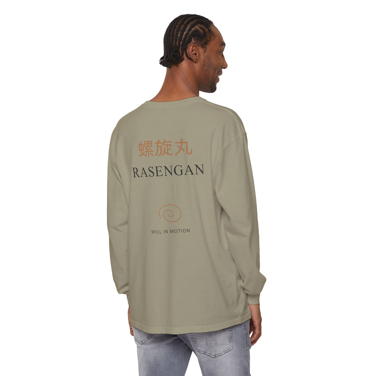 Spiral Will Kanji Anime Long Sleeve Tee | Ninja Japanese Streetwear