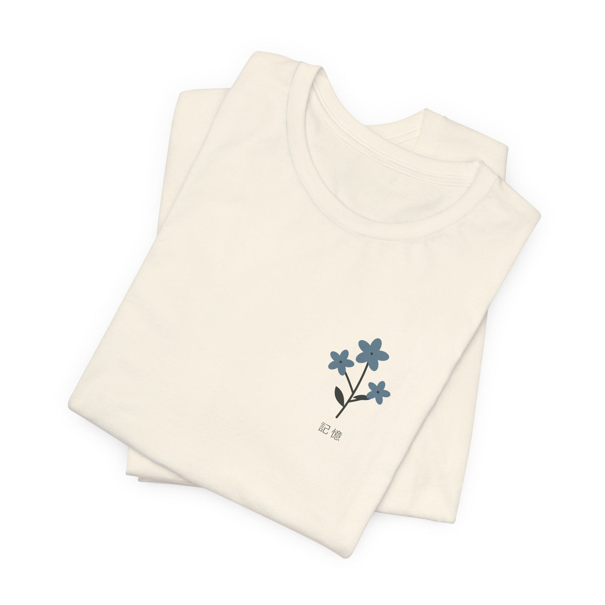Flowers Remember Minimalist Anime Soft Tee | Mage Journey Japanese Streetwear