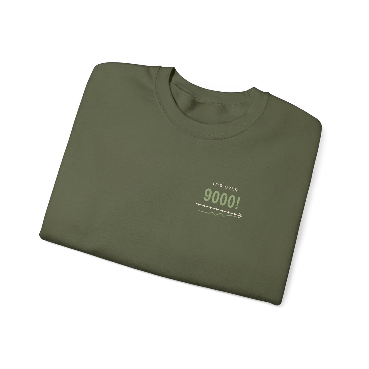 Over Nine Thousand Anime Quote Crewneck Sweatshirt | Power Level Japanese Streetwear