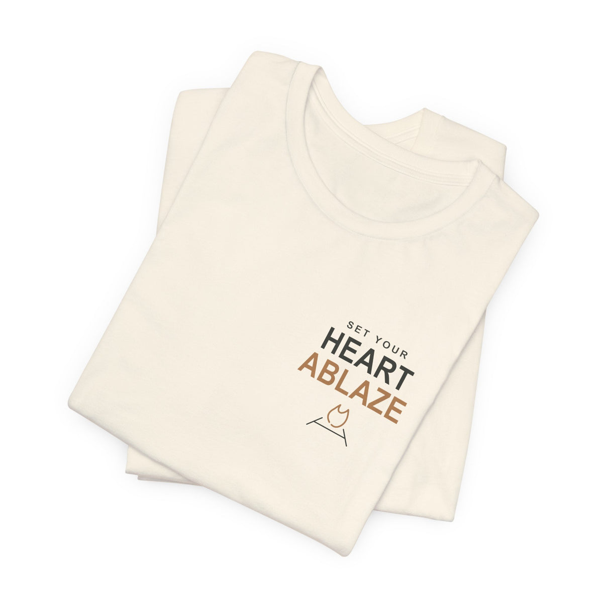 Heart Ablaze Anime Quote Soft Tee | Demon Hunter Japanese Streetwear