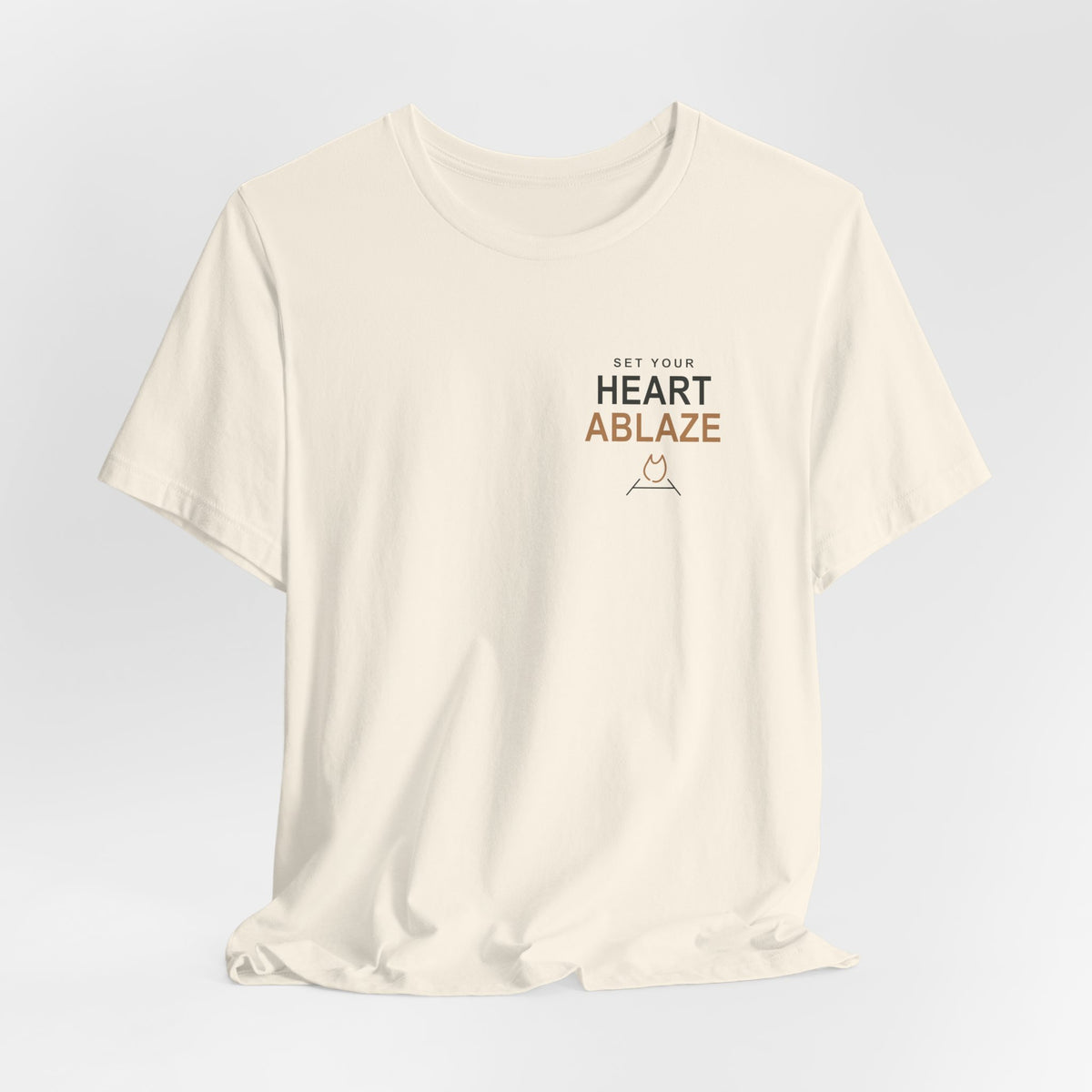 Heart Ablaze Anime Quote Soft Tee | Demon Hunter Japanese Streetwear