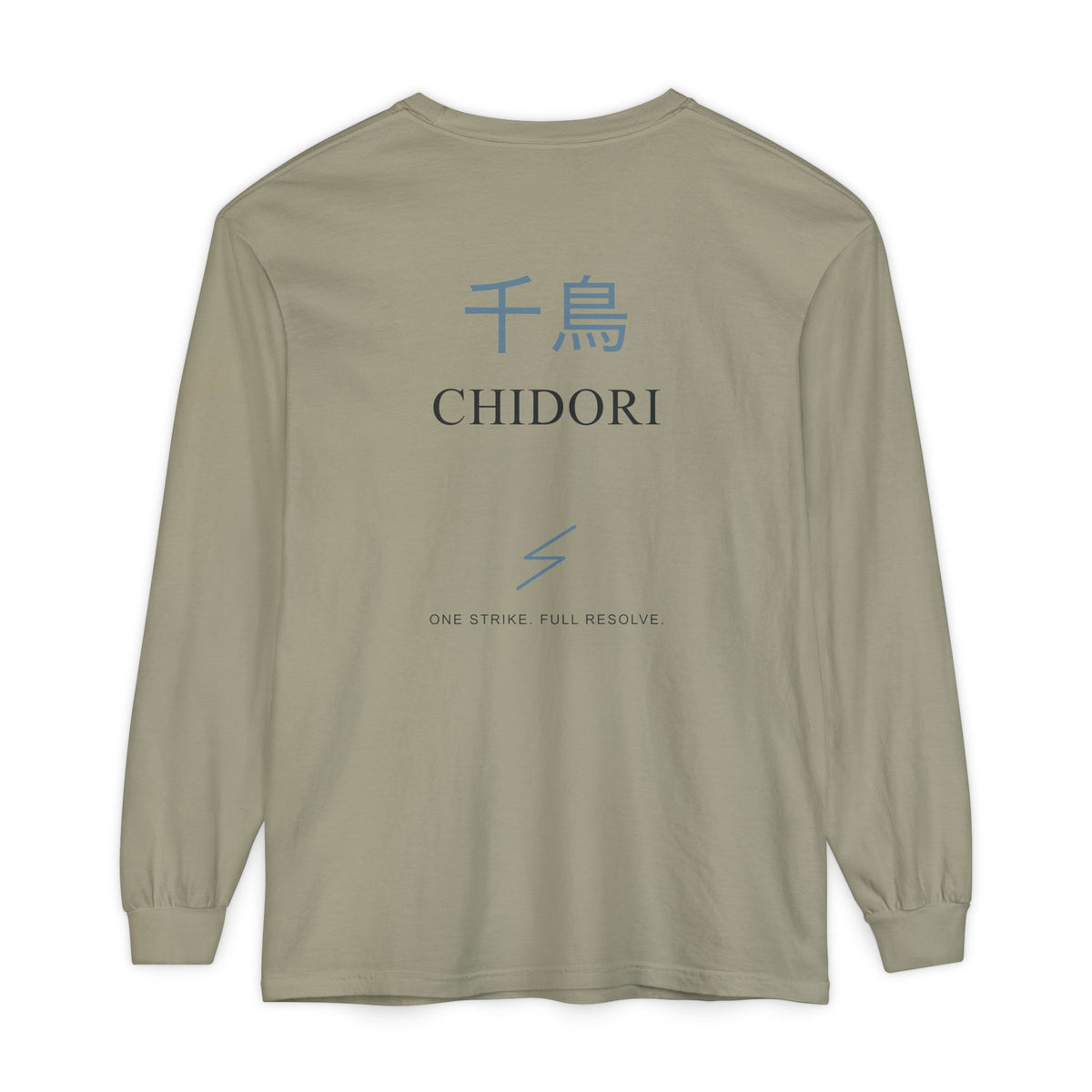 Thunder Strike Kanji Anime Long Sleeve Tee | Ninja Japanese Streetwear