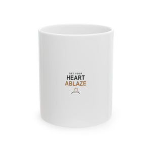 Heart Ablaze Ceramic Mug | Inspired by Kyojuro Rengoku from Demon Slayer