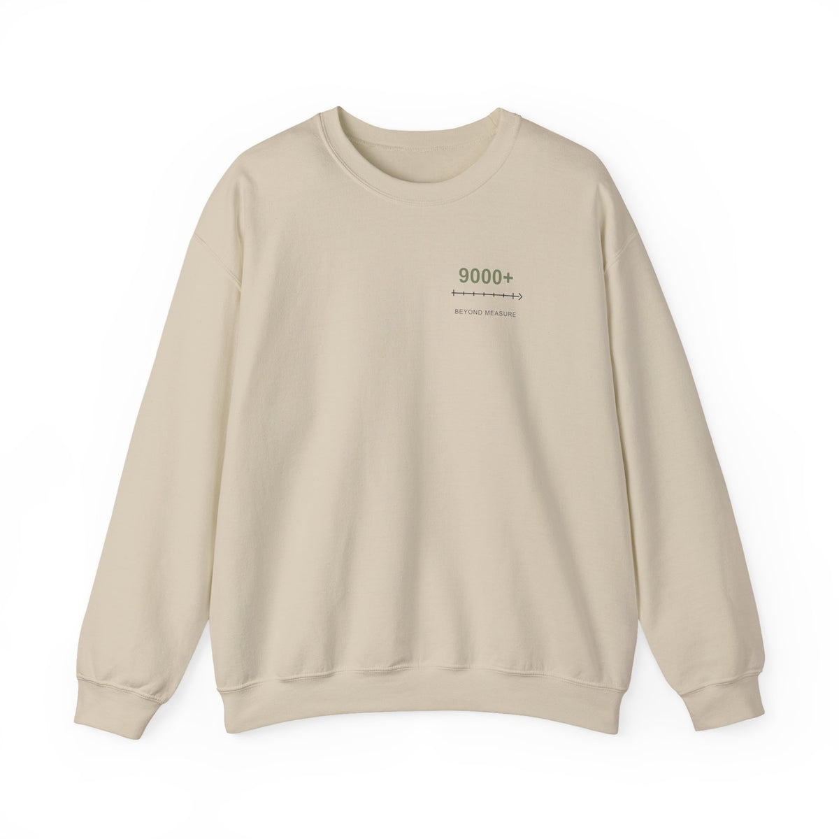 Beyond Measure Minimalist Anime Crewneck Sweatshirt | Power Level Japanese Streetwear