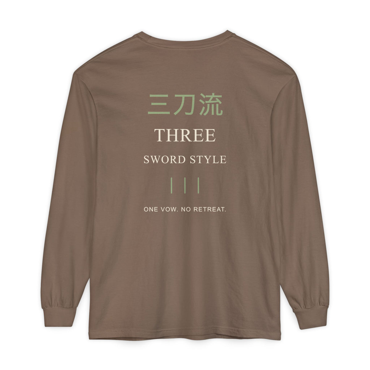 Threefold Vow Kanji Long Sleeve Tee | Inspired by Roronoa Zoro from One Piece