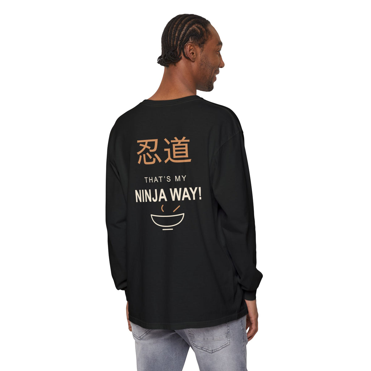 Ninja Way Kanji Anime Long Sleeve Tee | Ninja Japanese Streetwear