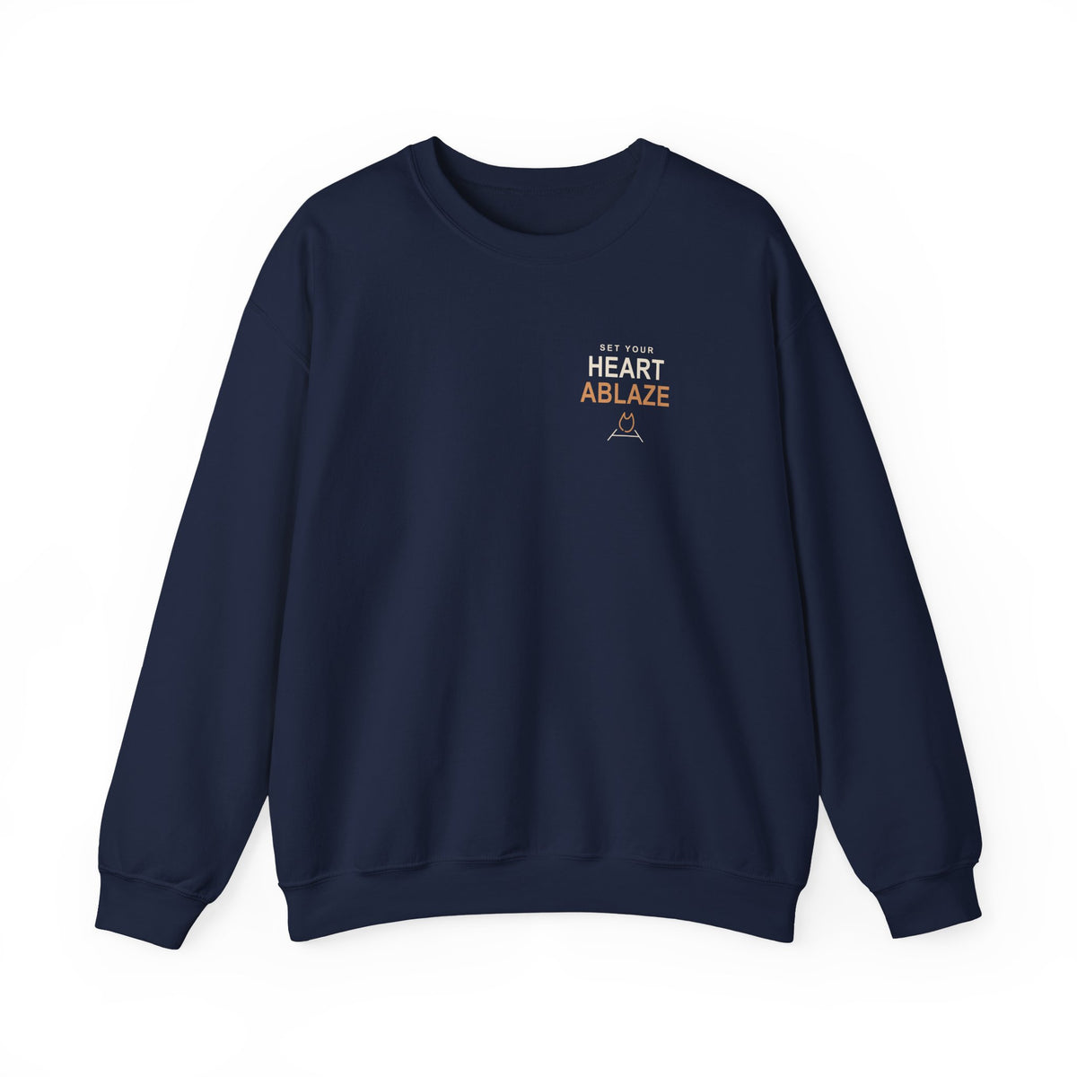 Heart Ablaze Anime Quote Crewneck Sweatshirt | Demon Hunter Japanese Streetwear
