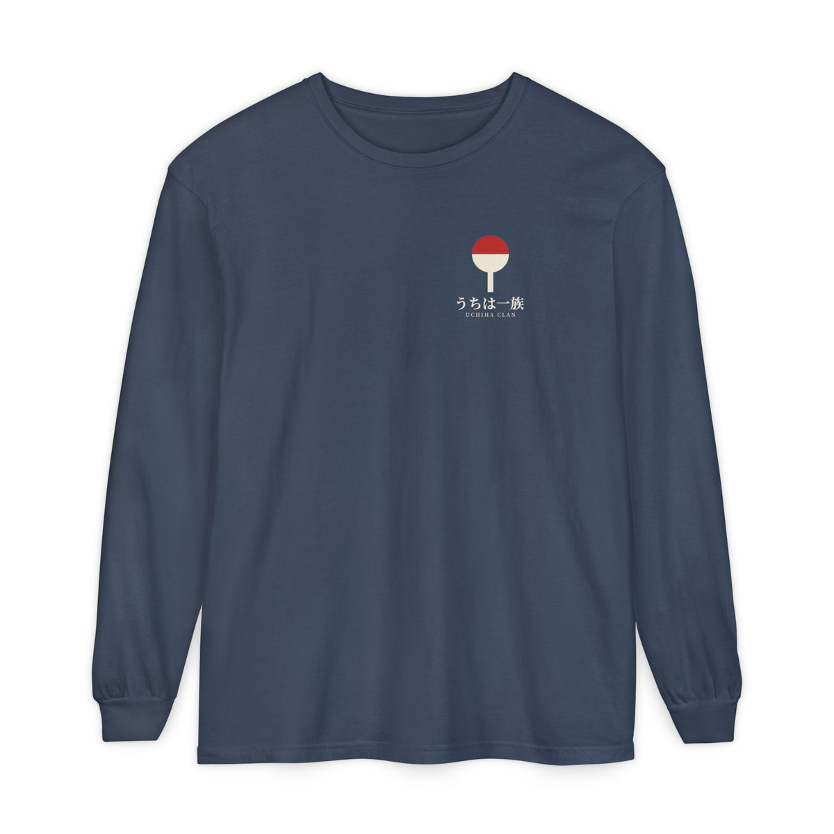 Clan Fan Crest Kanji Long Sleeve Tee | Inspired by the Uchiha clan of Naruto