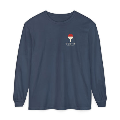 Clan Fan Crest Kanji Long Sleeve Tee | Inspired by the Uchiha clan of Naruto