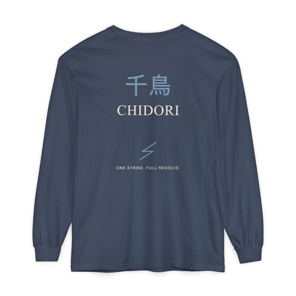 Thunder Strike Kanji Anime Long Sleeve Tee | Ninja Japanese Streetwear