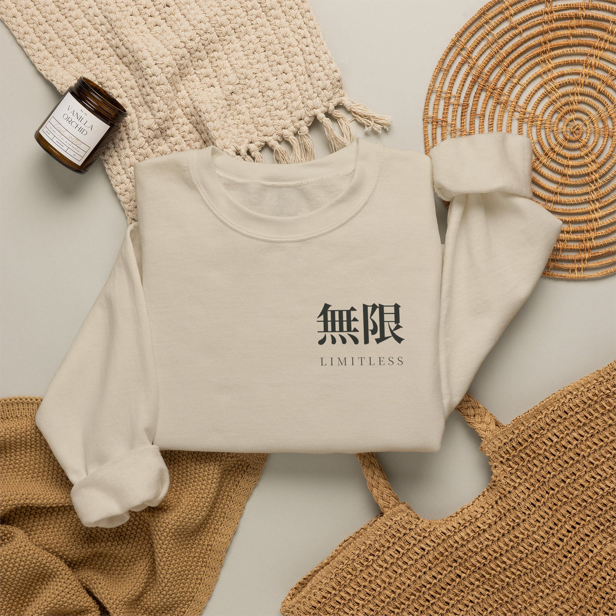 Limitless Kanji Crewneck Sweatshirt | Inspired by Satoru Gojo from Jujutsu Kaisen