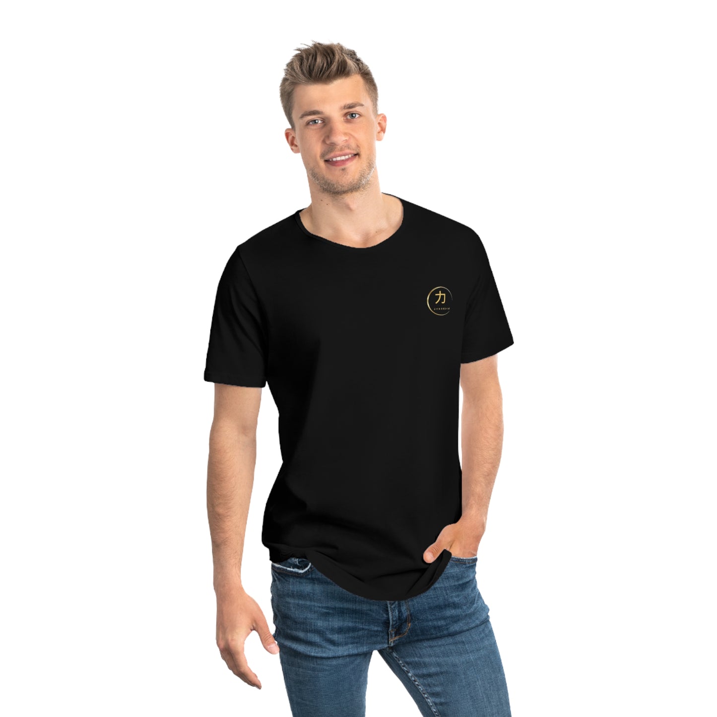 Strength Kanji Men's Jersey Curved Hem Tee Shirt