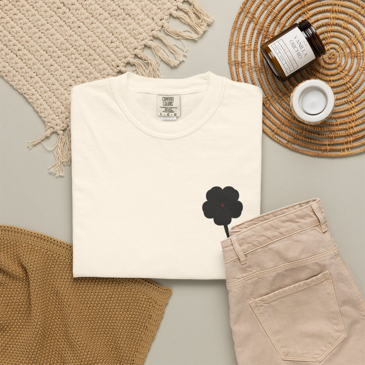 Black Clover Leaf Minimalist Heavyweight Tee | Inspired by Asta from Black Clover