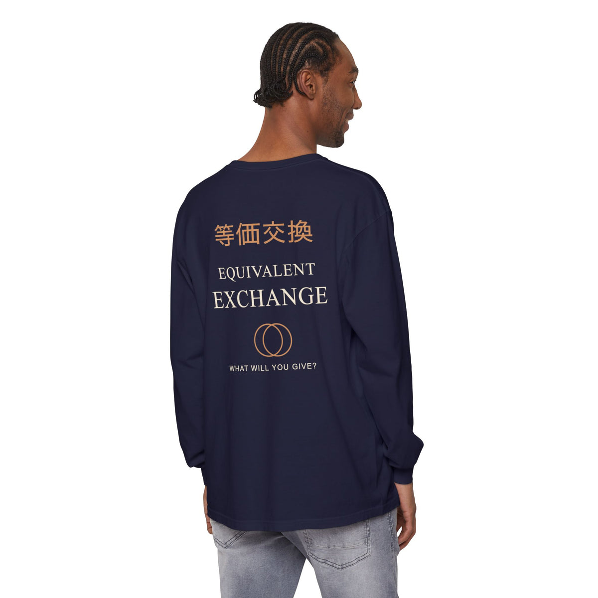 Equal Exchange Kanji Long Sleeve Tee | Inspired by Edward and Alphonse Elric from Fullmetal Alchemist