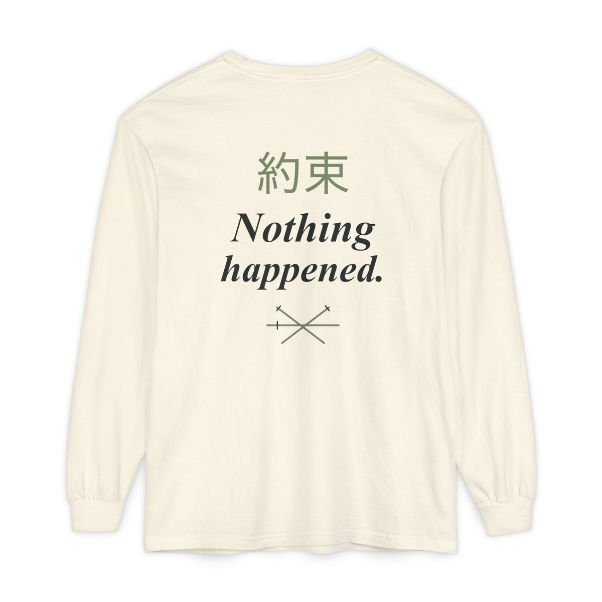Kept Promise Kanji Anime Long Sleeve Tee | Pirate Japanese Streetwear