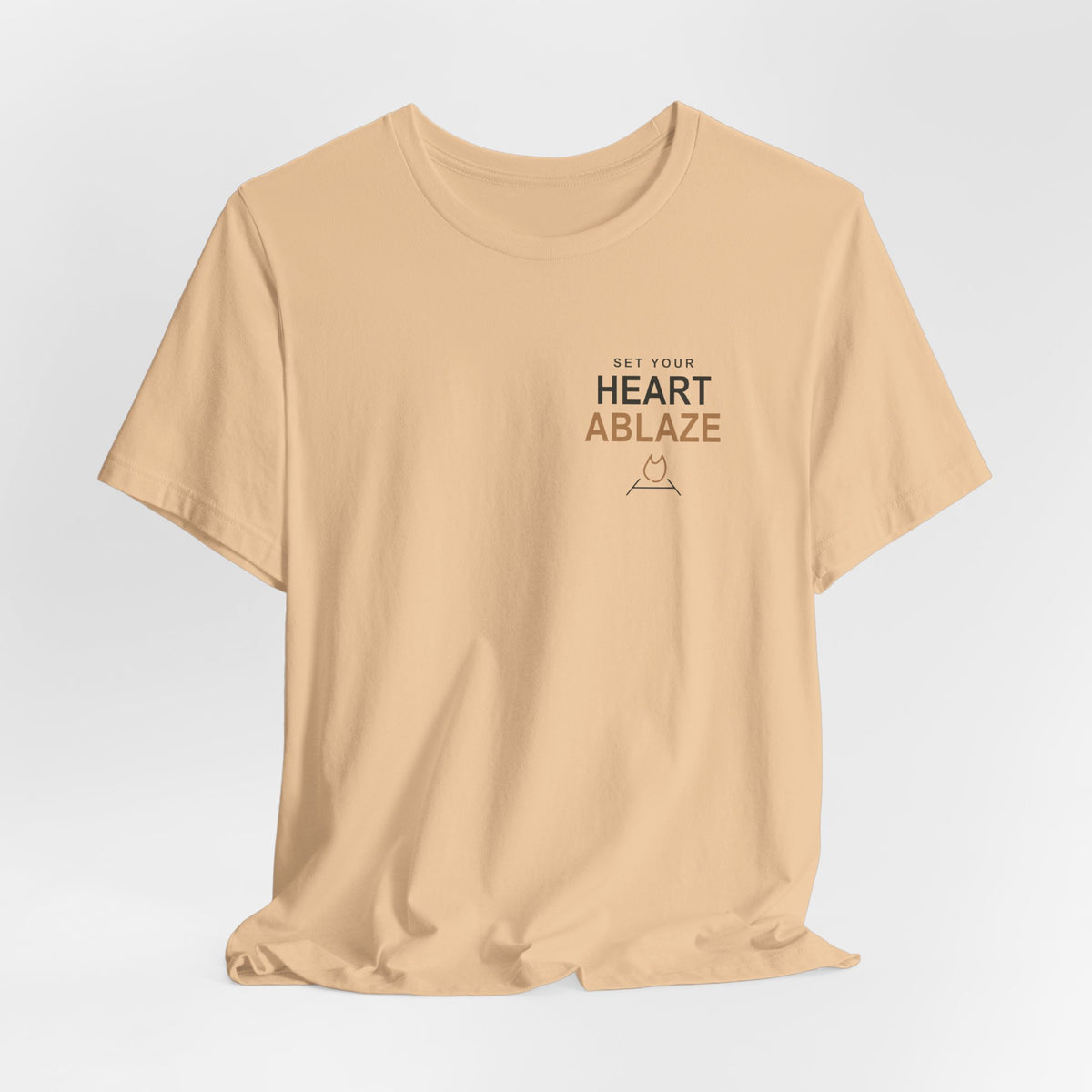 Heart Ablaze Anime Quote Soft Tee | Demon Hunter Japanese Streetwear