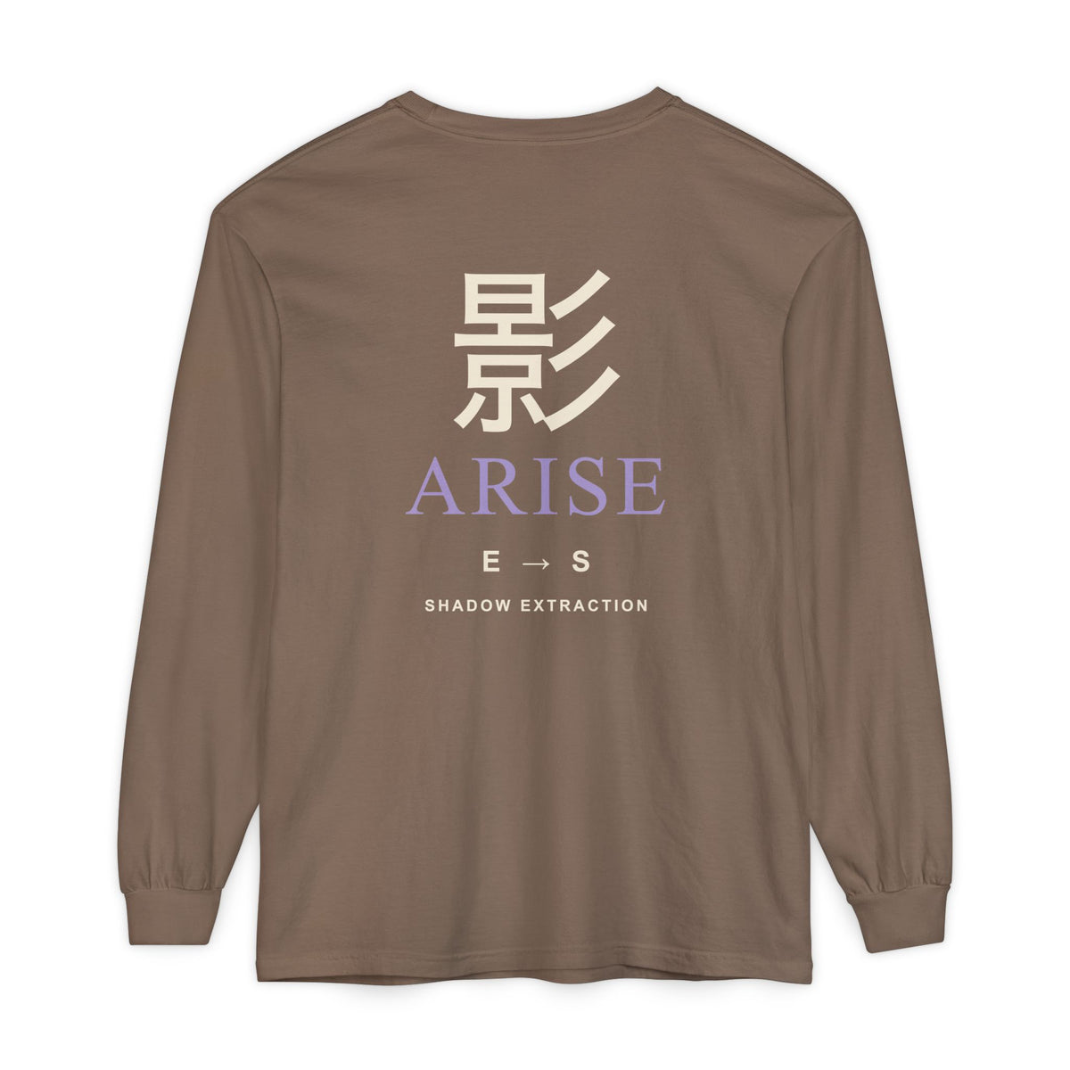 Shadow Rank Kanji Anime Long Sleeve Tee | Shadow Rank Gym Japanese Streetwear