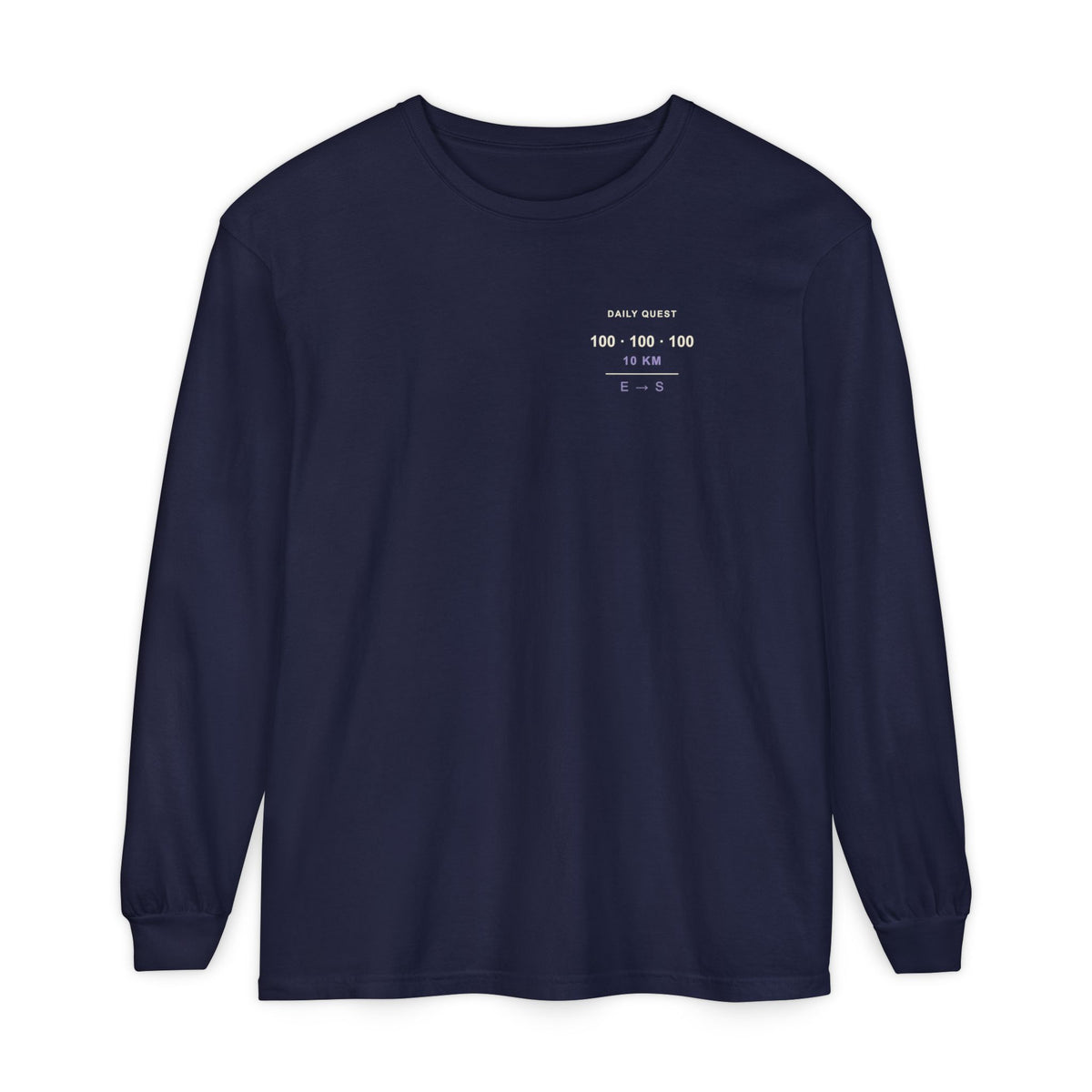 Daily Requirement Minimalist Anime Long Sleeve Tee | Shadow Rank Gym Japanese Streetwear