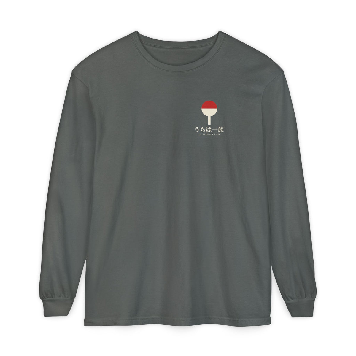 Clan Fan Crest Kanji Long Sleeve Tee | Inspired by the Uchiha clan of Naruto