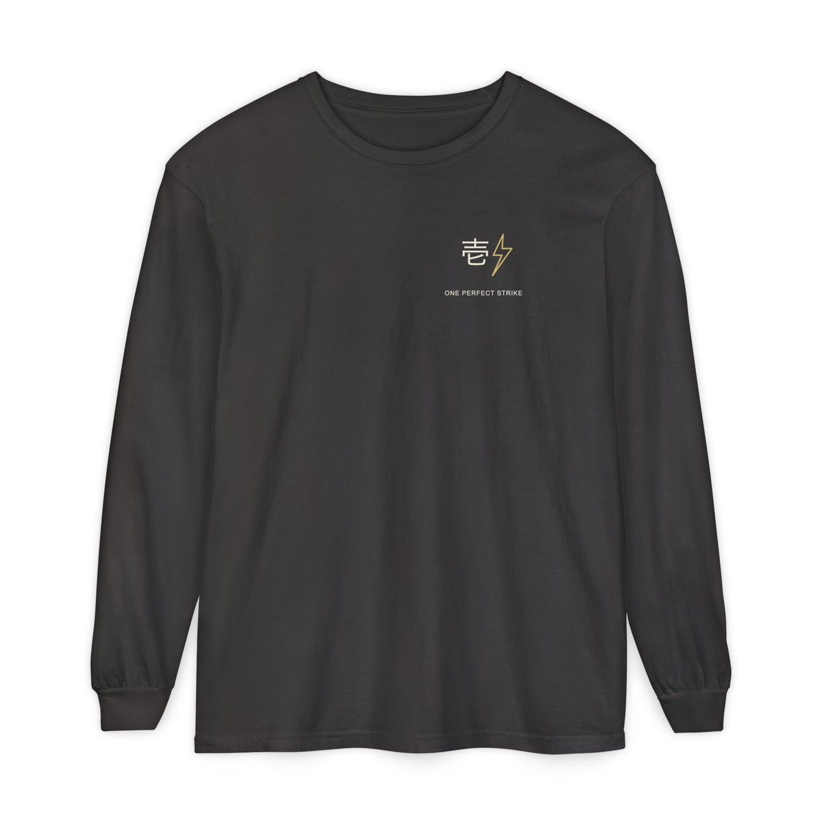 One Perfect Strike Minimalist Anime Long Sleeve Tee | Demon Hunter Japanese Streetwear