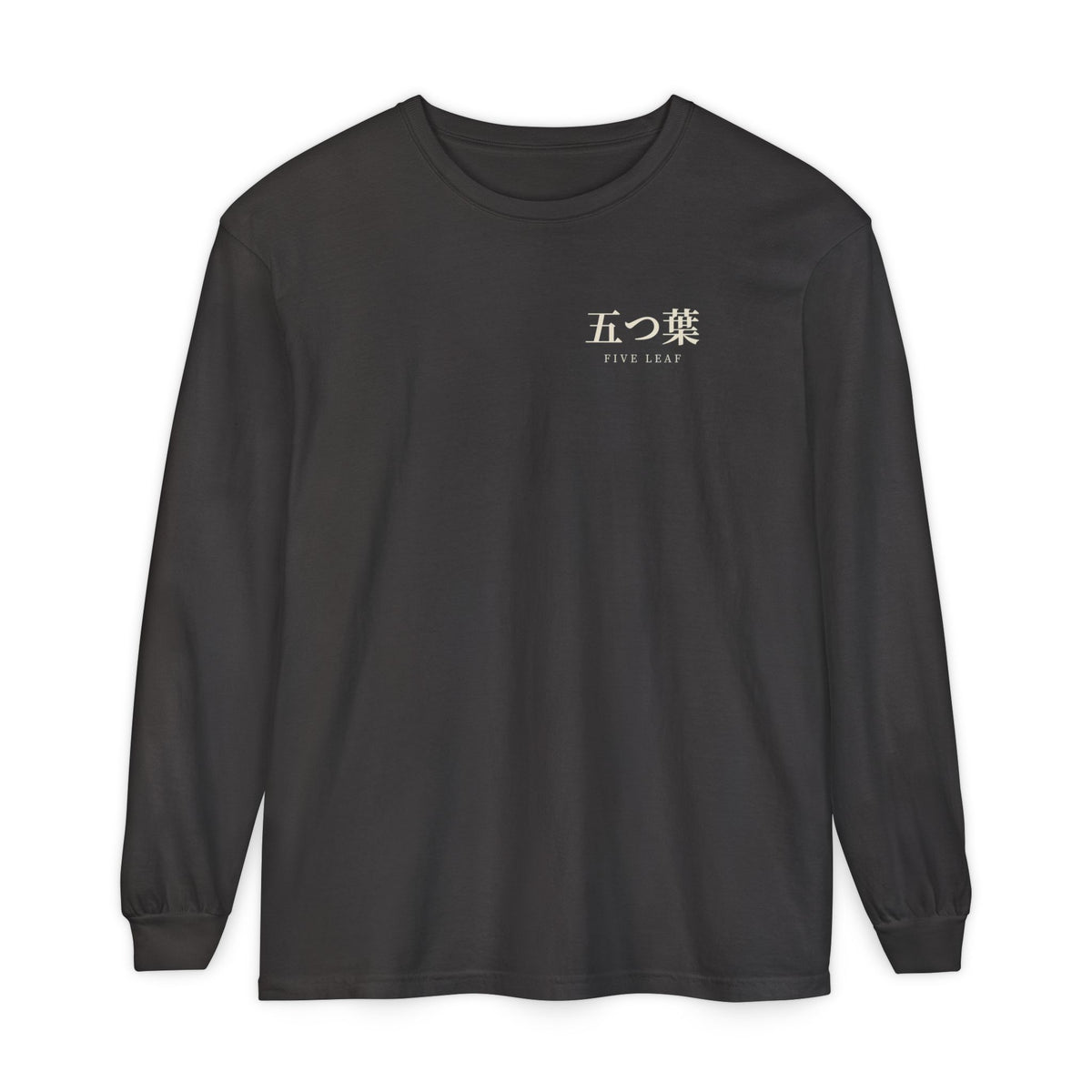 Five Leaf Kanji Long Sleeve Tee | Inspired by Asta from Black Clover