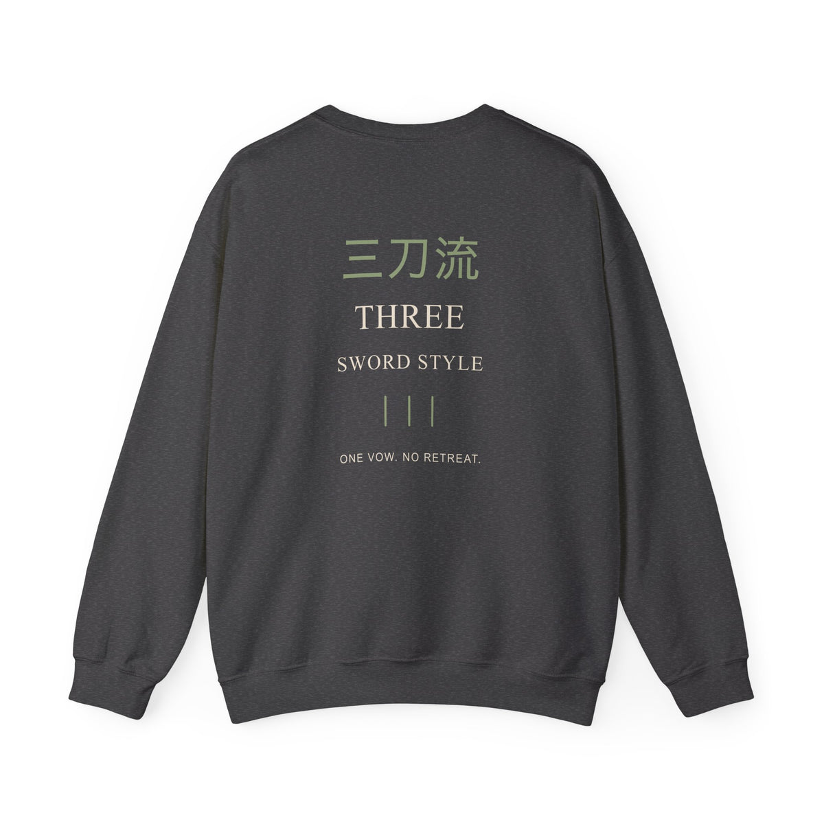 Threefold Vow Kanji Crewneck Sweatshirt | Inspired by Roronoa Zoro from One Piece