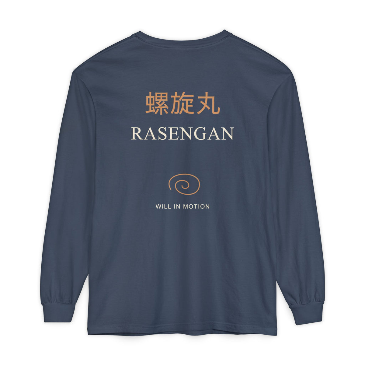 Spiral Will Kanji Anime Long Sleeve Tee | Ninja Japanese Streetwear