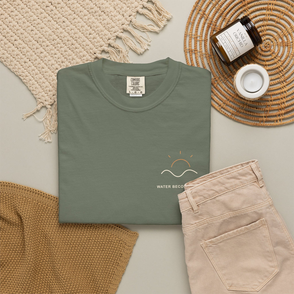Water Becomes Sun Minimalist Anime Tee | Demon Hunter Japanese Streetwear