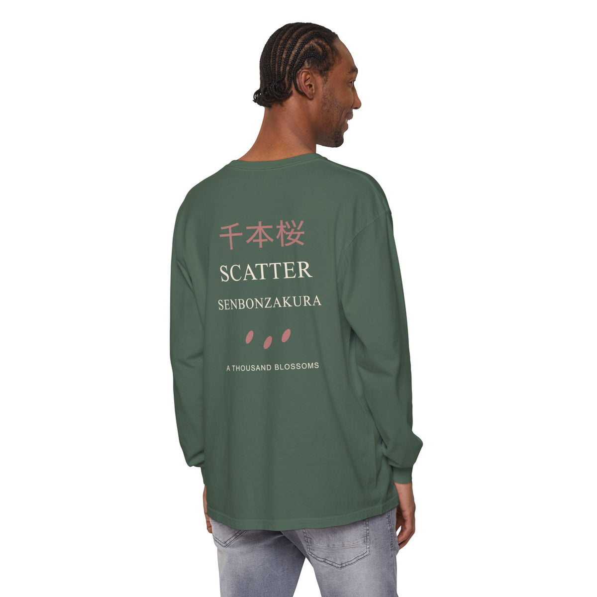 Scatter Kanji Long Sleeve Tee | Inspired by Byakuya Kuchiki from Bleach