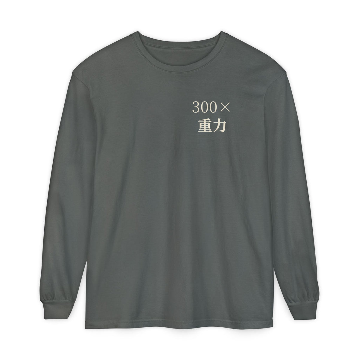 Gravity Club Kanji Anime Long Sleeve Tee | Saiyan Gym Japanese Streetwear