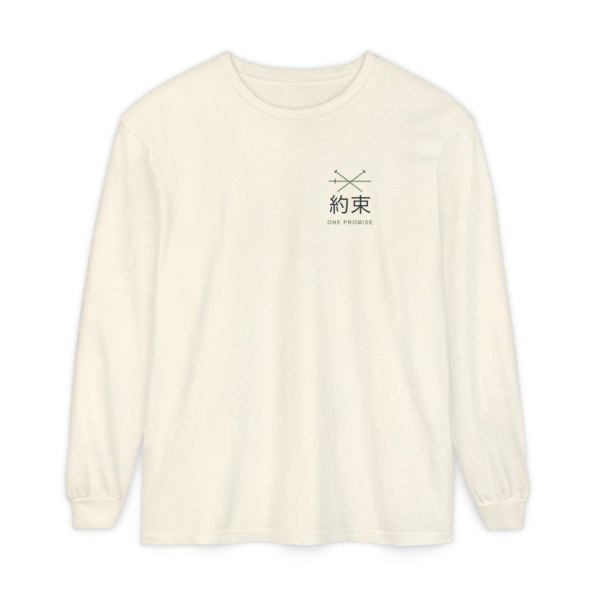 Kept Promise Kanji Anime Long Sleeve Tee | Pirate Japanese Streetwear